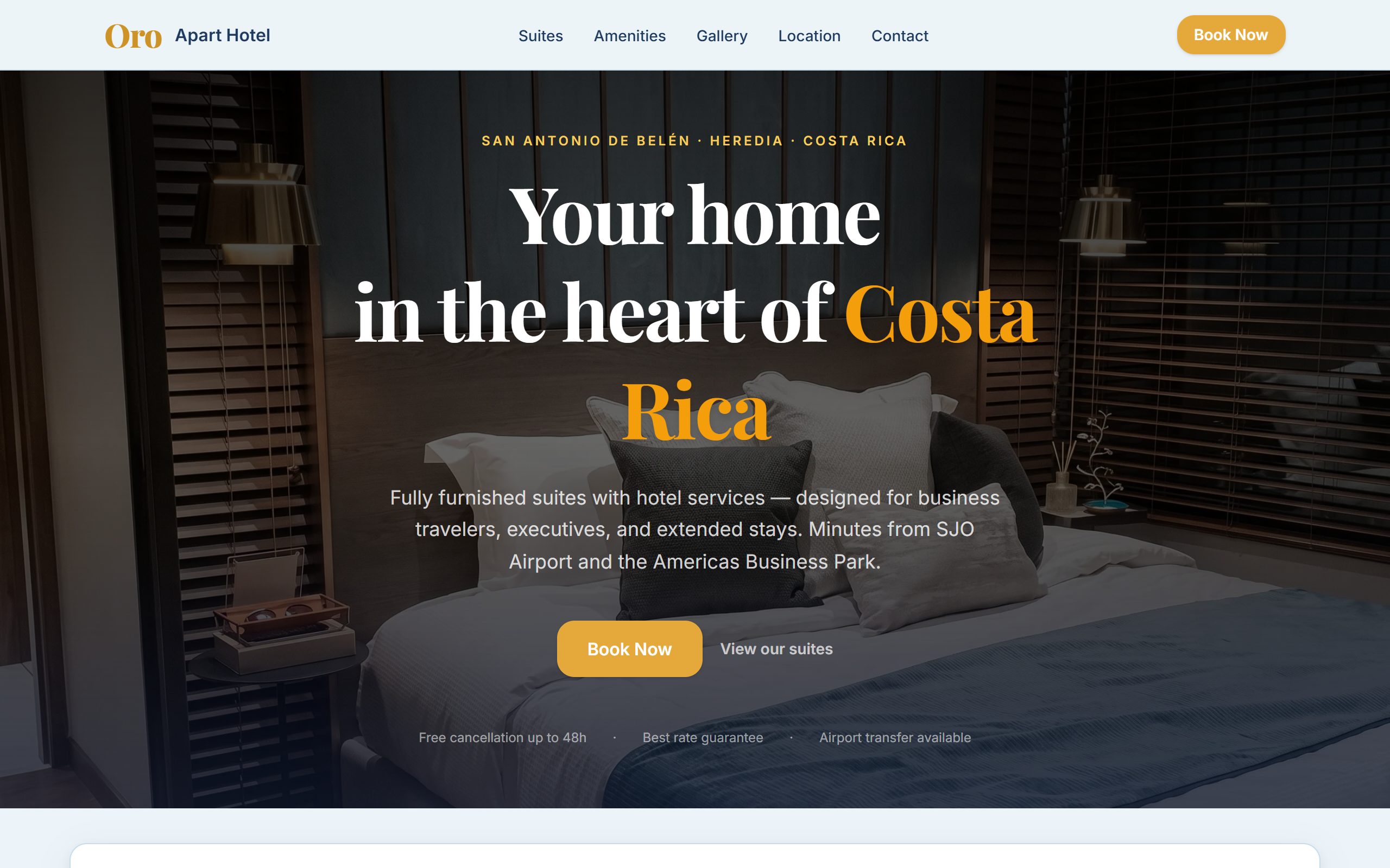 Oro Apart Hotel project screenshot